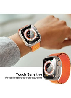 ماركة غير محددة متوافق مع Apple Watch Series 10 (2024) غطاء صلب مقاس 46 مم مع واقي شاشة من الزجاج المقوى، [يشبه iWatch Ultra] غطاء حماية مقاوم للماء بتصميم فريد من نوعه من البولي كربونات، ملحقات تغطية كاملة لساعة iWatch 10 مقاس 46 مم، تيتانيوم  - Image 5