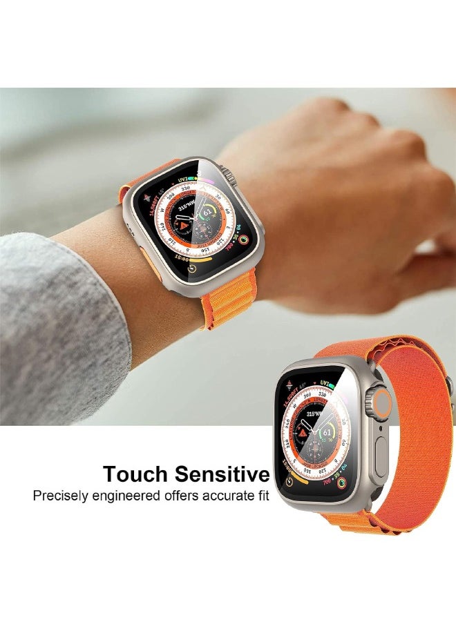 Generic - Compatible with Apple Watch Series 10 (2024) 46mm Hard Case with Tempered Glass Screen Protector, [Looks Like iWatch Ultra] Unique Design Hard PC Waterproof Case Cover, Bumper Full Coverage Accessories for iWatch 10 46mm, Titanium - Image 1