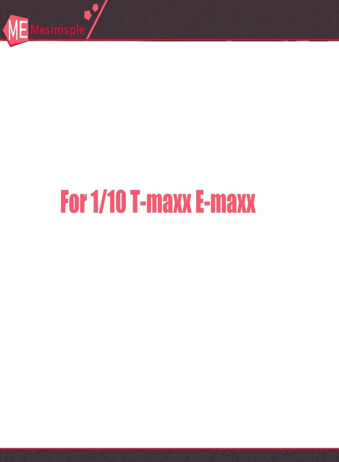 Mesimsple وصلات توجيه من سبيكة معدنية بسيطة، مزودة بمشابك ربط، لسيارات T-Maxx و E-Maxx بمقياس 1/10، قطع غيار ترقية، لون أسود - Image 3