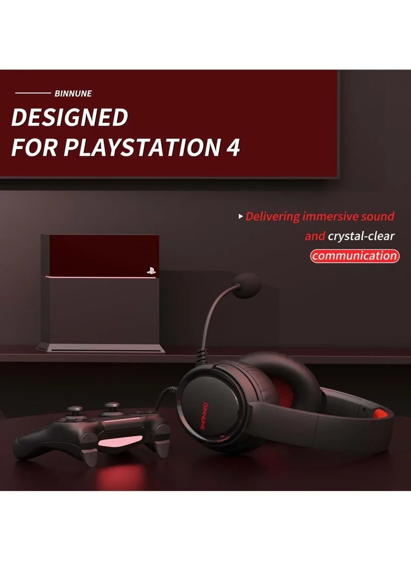 بنيون سماعة رأس سلكية للألعاب BG02 مزودة بميكروفون لأجهزة PS4 و PS5 و Xbox Series S و PC و Xbox One Switch - Image 3