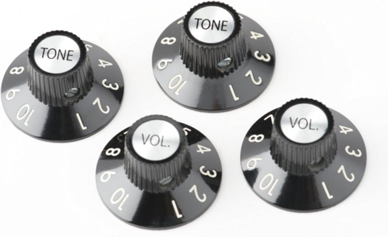 Fender 72 Telecaster Custom Knobs - Black, Set of 4 - Image 1