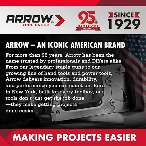 Arrow Fastener Arrow T50 Heavy Duty Staple Gun Kit, All Chrome Steel Stapler, with 3750 Pieces T50 1/4", 3/8", 1/2" Staples, for Upholstery Professional Projects - Image 2