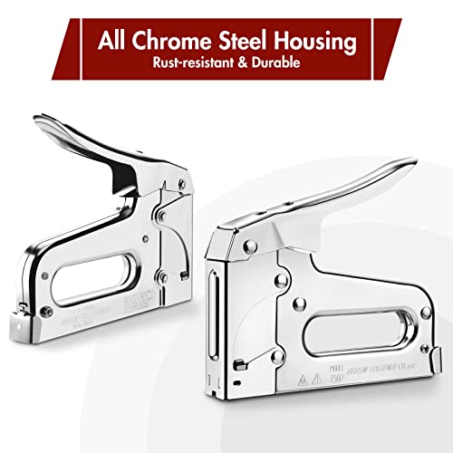 Arrow Fastener Arrow T50 Heavy Duty Staple Gun Kit, All Chrome Steel Stapler, with 3750 Pieces T50 1/4", 3/8", 1/2" Staples, for Upholstery Professional Projects - Image 4