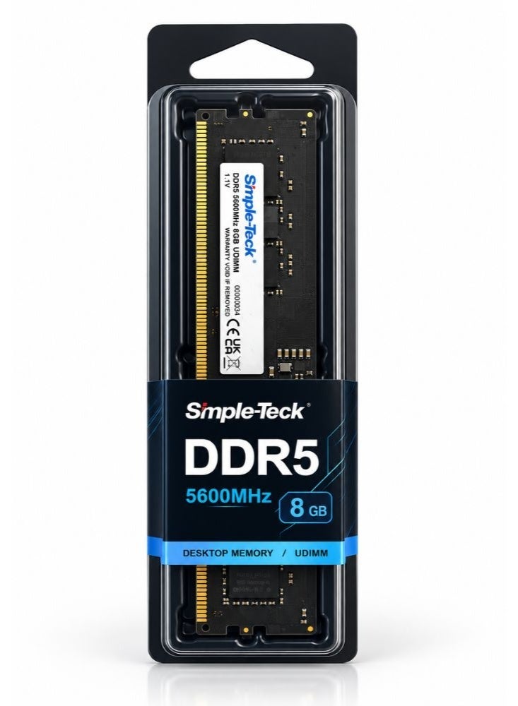 Simple-Teck DDR5 5600MHz Desktop RAM | 8GB | UDIMM Memory Module | High-Speed DDR5 PC Memory | 1.1V | Desktop Computer Upgrade - Image 2