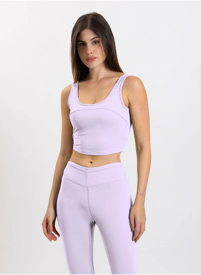 SHAPES DETAILED SOFT CROP TOP