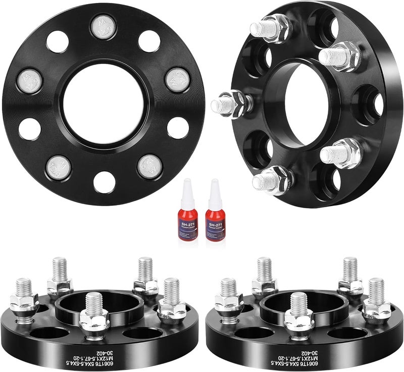 EZISOE 20mm 5x4.5 Hub Centric Wheel Spacers 67.1mm Hub Bore with 12x1.5 Studs, 5x114.3 Forged Wheel spacers for Mazda,Jeep,Kia,Mitsubish,Hyundai - Image 1