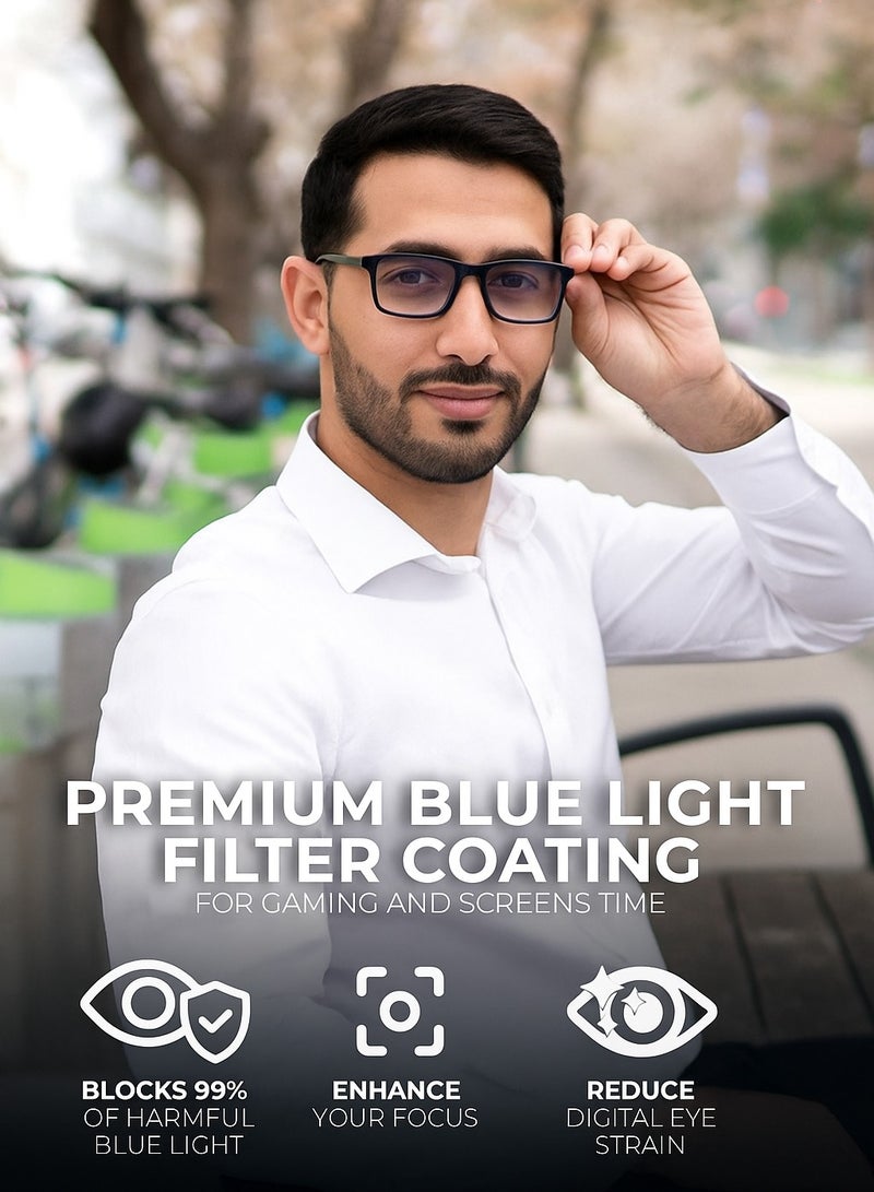 Blue Light Blocking Glasses For Men/Women Anti-Fatigue Computer Monitor Gaming Glasses Reduce Eye Strain Game Glasses - Image 2