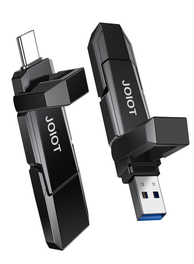 JOIOT USB C Flash Drive 128GB Up to 450MB/s Dual Type-C & USB-A USB 3.2 Solid State Drive USB-C Thumb Drive Compatible with iPhone 15/16 Series Smartphone Tablet Laptop Car Smart TV Game Console - Image 1