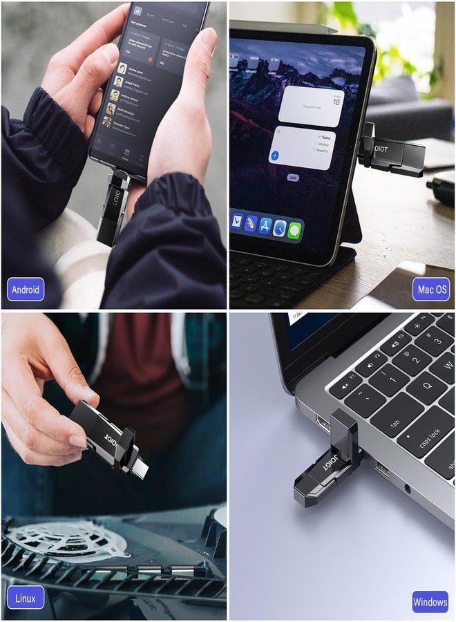 JOIOT USB C Flash Drive 128GB Up to 450MB/s Dual Type-C & USB-A USB 3.2 Solid State Drive USB-C Thumb Drive Compatible with iPhone 15/16 Series Smartphone Tablet Laptop Car Smart TV Game Console - Image 4