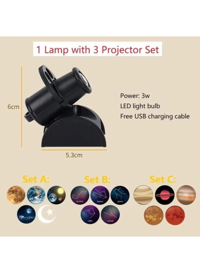 Mini Star Projector Lamp, LED Starry Sky Projection Night Light, Creative Galaxy Atmosphere Lamp for Bedroom, Bedside Table Light for Kids, Gaming Room, Party Decor, Relaxing Ambience  - Image 2