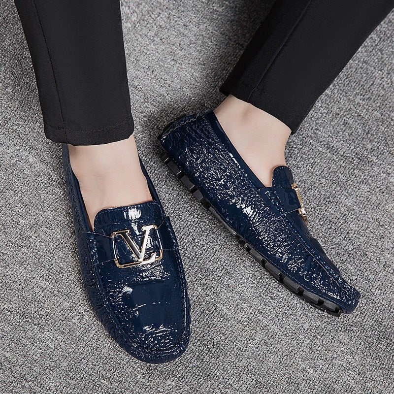 Crocodile Pattern Beanie Shoes, Lightweight Large Size Slip-On Business Casual Shoes, Loafers, Large Size Men'S Shoes - Image 4
