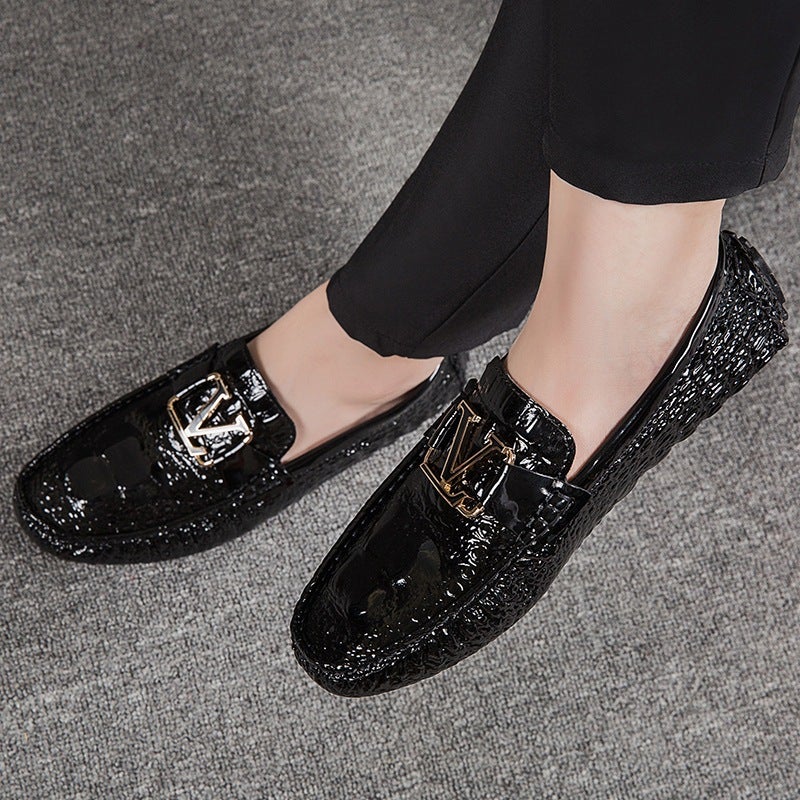 Crocodile Pattern Beanie Shoes, Lightweight Large Size Slip-On Business Casual Shoes, Loafers, Large Size Men'S Shoes - Image 5