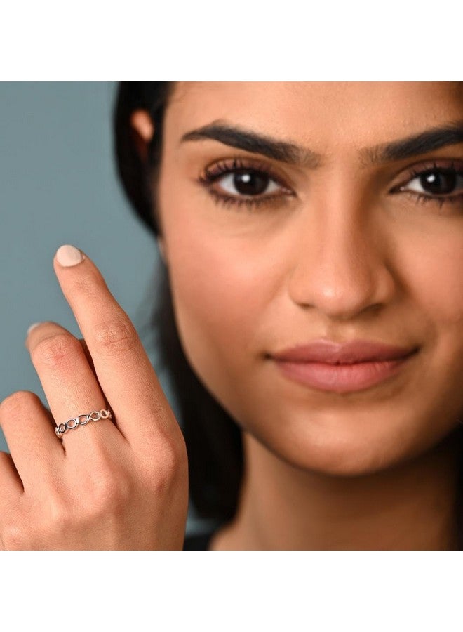 CLARA خاتم إنفينيتي من الفضة الإسترلينية 925 النقية كلارا | قابل للتعديل في الحجم | خاتم إبهام | هدية للنساء والفتيات والزوجات والصديقات - Image 3