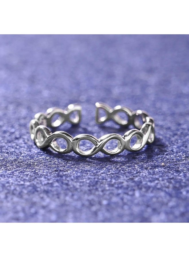 CLARA خاتم إنفينيتي من الفضة الإسترلينية 925 النقية كلارا | قابل للتعديل في الحجم | خاتم إبهام | هدية للنساء والفتيات والزوجات والصديقات - Image 2
