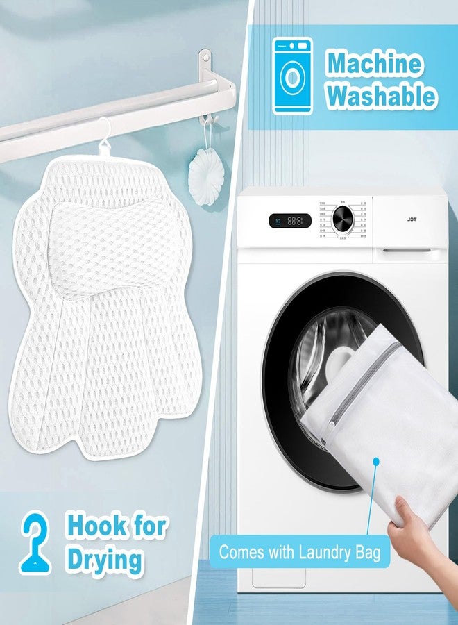 EcoHLL Bath Pillow for Tub - Neck, Back & Shoulder Support - 6 Non-Slip Suction Cups, Hanging Hook, Ultra-Soft 4D Air Mesh - Fits All Bathtub Shapes - Image 5