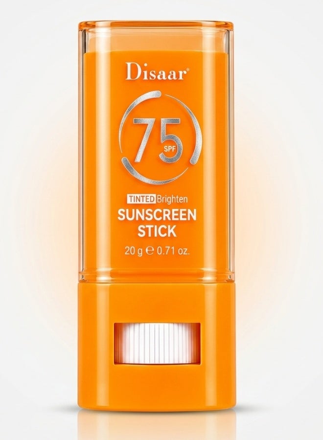 Disaar SPF 75 Tinted Brighten Sunscreen Stick 20g Face Sunblock UV Protection Whitening Moisturizing Portable Sun Care - Image 1
