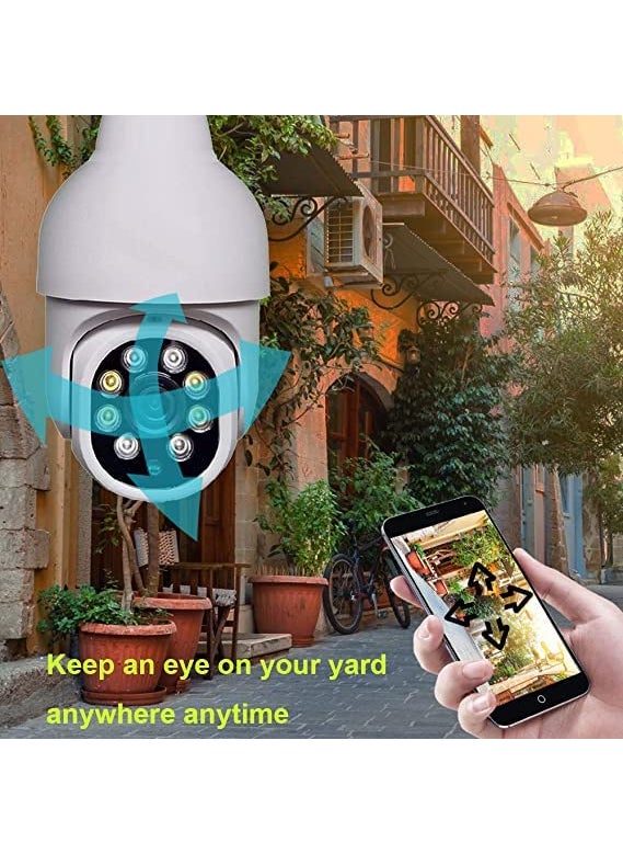 JKPlus JKPlus 1080p Full HD Bulb Shape 2MP Full HD PanTilt Wireless WiFi IP CCTV Security Camera Security Camera with TF Storage Cloud Storage One Year Warranty  - Image 2