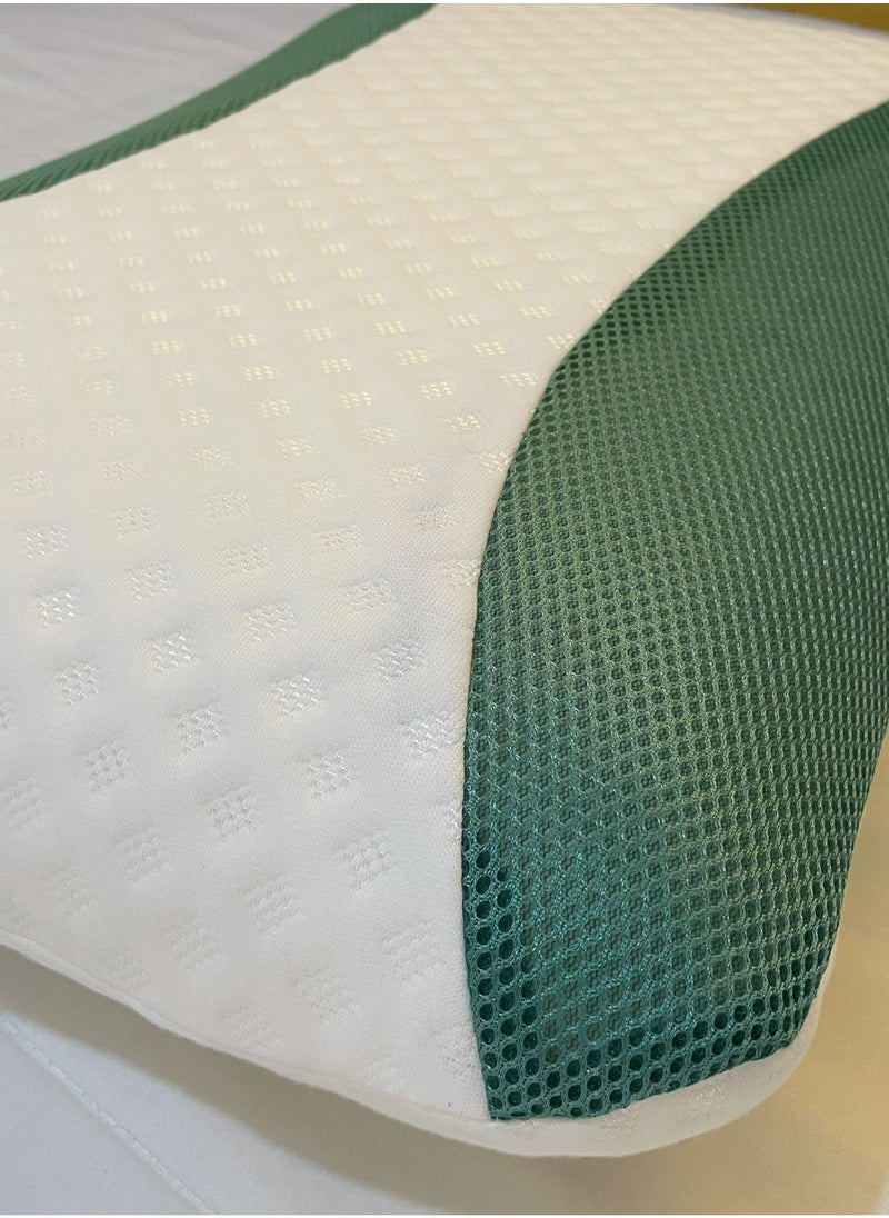 MAXQON - Eucalyptus Infused Memory Foam Pillow With Removable Cover - Hypoallergenic & Breathable- 60x40x12cm - Image 1