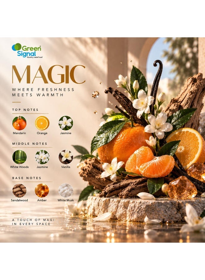 Green Signal Diffuser Aroma Oil – 170 ml – Premium Magic Fragrance Oil – Mysterious & Captivating Long-Lasting Scent - Image 2