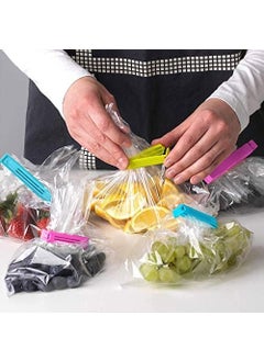 Mo-deza Modeza 18Pc Plastic Food Snack Bag Pouch Clip Sealer for Keeping Food Fresh for Home Kitchen Camping Snack Seal Sealing Bag Clips MultiColor Pack of 18  - Image 3