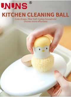 UNUNS 6PCS Eggshell Dish Brush, Washing Brush Cleaning Brush Kitchen Brush with Holder for Pot Pan Sink Cleaning  - Image 2
