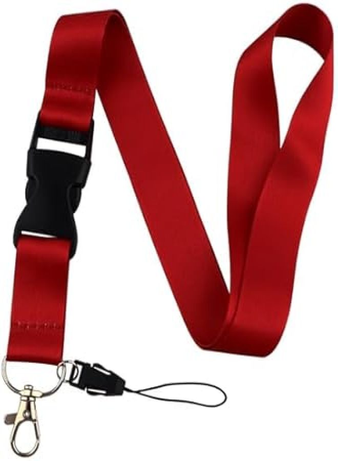 Cordones rojos para insignias de identificación, carrete retráctil y resistente, cordón desmontable con llavero para mujeres enfermeras oficina - Image 3