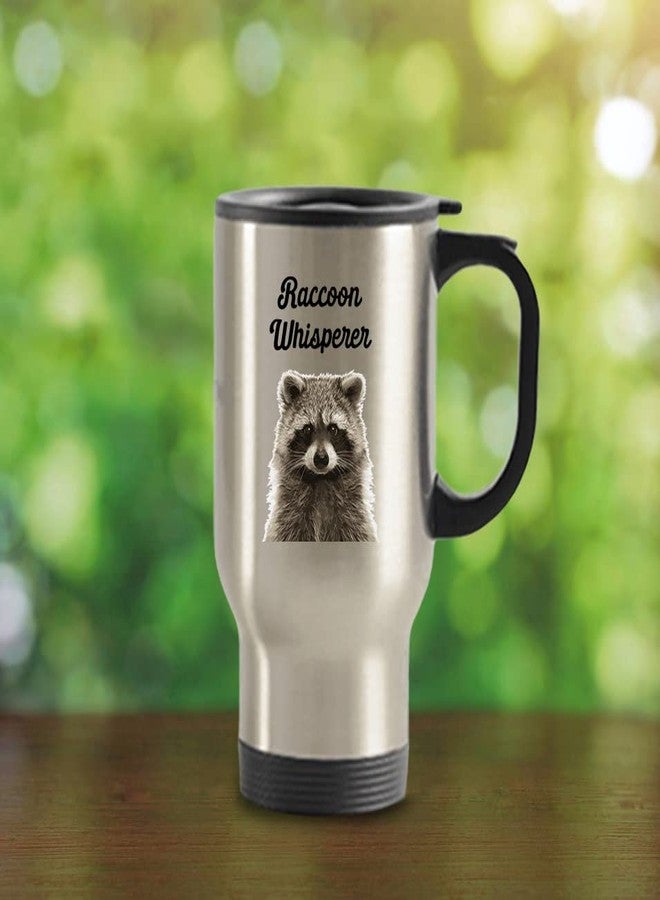 SpreadPassion Raccoon Whisperer Travel Mug - Funny Tea Hot Cocoa Coffee Insulated Tumbler Cup - Novelty Birthday Christmas Gag Gifts Idea - Image 5