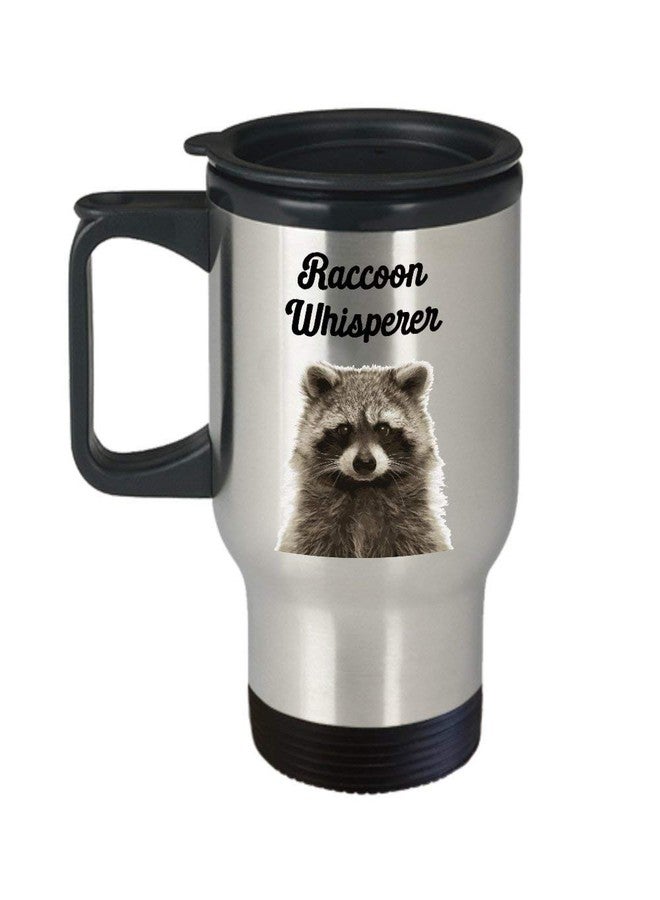 SpreadPassion Raccoon Whisperer Travel Mug - Funny Tea Hot Cocoa Coffee Insulated Tumbler Cup - Novelty Birthday Christmas Gag Gifts Idea - Image 1