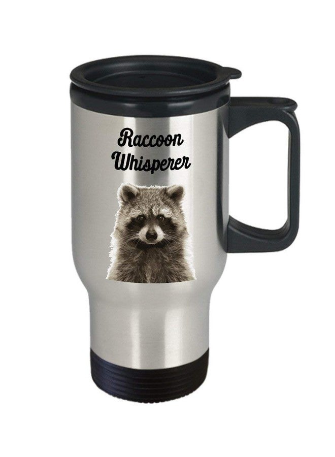SpreadPassion Raccoon Whisperer Travel Mug - Funny Tea Hot Cocoa Coffee Insulated Tumbler Cup - Novelty Birthday Christmas Gag Gifts Idea - Image 2