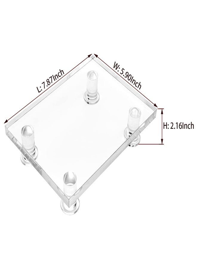 Bigfety Acrylic Pedestal Tray Stand Riser for Bathroom Kitchen countertop, Clear Display Base Home Decor - Image 4