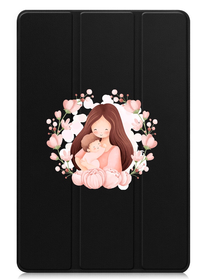 Theodor Protective Flip Case For Apple iPad mini 7th Generation (A17 Pro 2024 / Mini 6 2021 6th Generation) With Trifold Stand Auto Wake Sleep Shockproof Cover Mothers love - Image 1