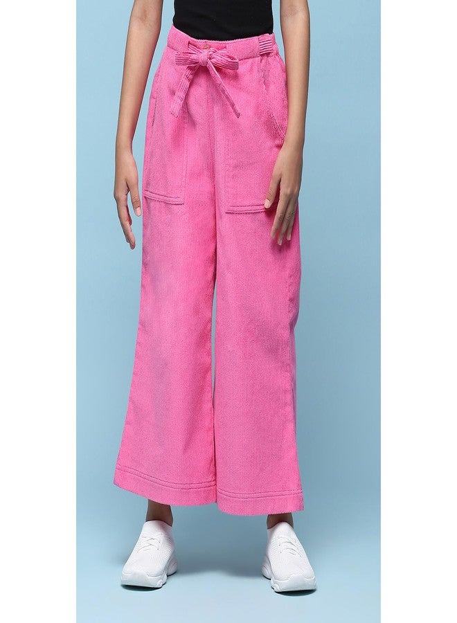 BIBA Girl Regular Solid Kid Pant (KW5600_Pink_7), 6-7 Years - Image 3