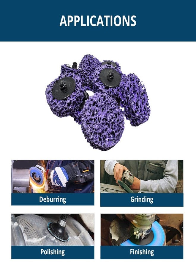 كاشطة القياس أقراص صنفرة Benchmark Abrasives مقاس 2 بوصة سريعة التغيير، مصنوعة من النايلون، دعامة من النوع R ذكر - أقراص صنفرة للمثقاب والطحن، مزيلة للصدأ، مزيلة طلاء المعادن، وملمعة - (عبوة من 10 قطع) - Image 4