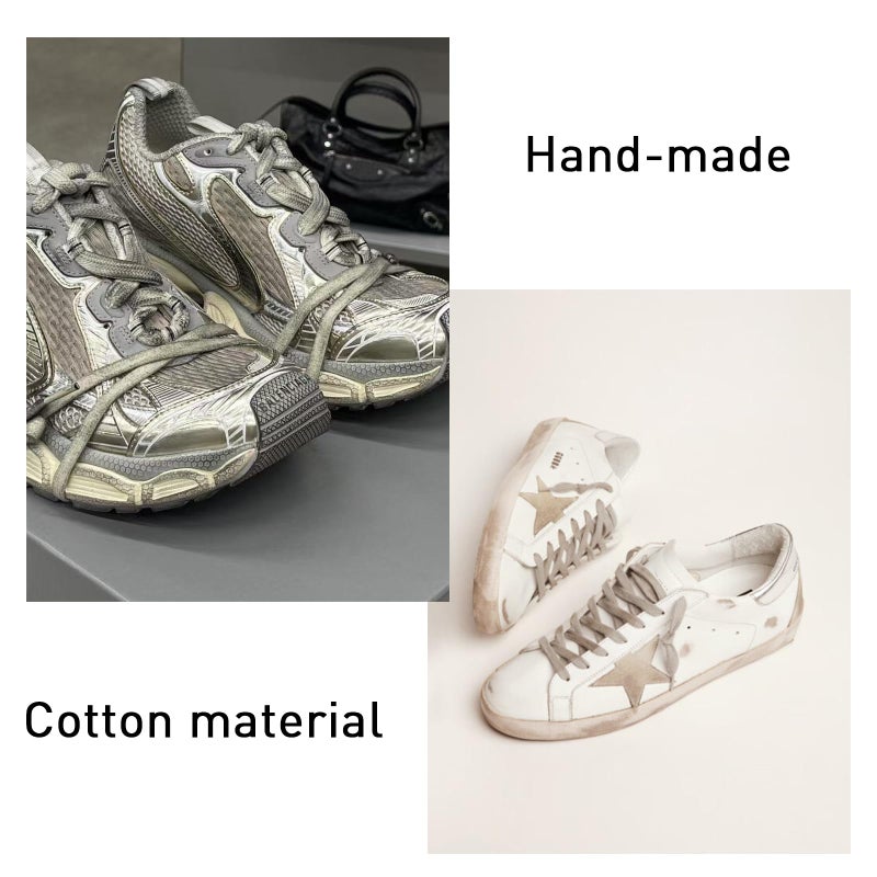 UamGlsob أحذية UamGlsob القديمة لرباط الأحذية لنعال Golden Goose، حبال قطنية مسطحة متسخة بديلة لأحذية GG (بيج الشمبانيا، 54"/140 سم) - Image 5