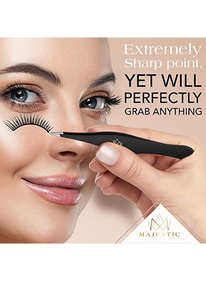 Majestic Bombay Fine Point Tweezers For Women And Men Splinter Ticks Facial Or Chin Hair Brow And Ingrown Hair Removal Sharp Needle Nose Stainless Steel Surgical Tweezers Precision Pluckers Majestic Bombay - Image 3