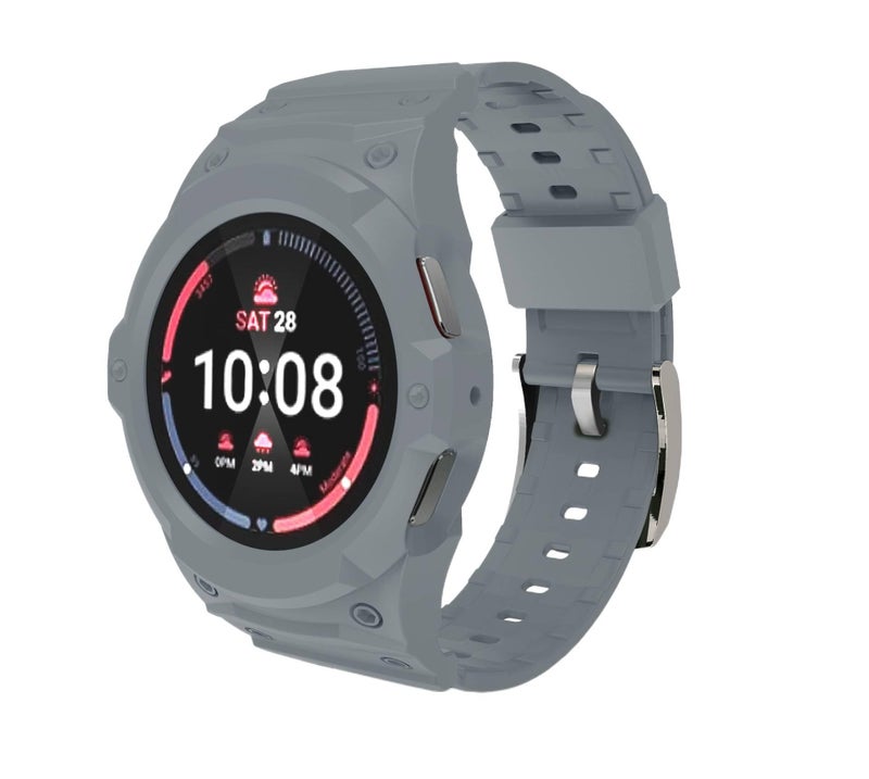 Gray Smartwatch Band Compatible with Samsung Galaxy Watch with Adjustable Fit Replacement Strap for Daily Wear - Image 1