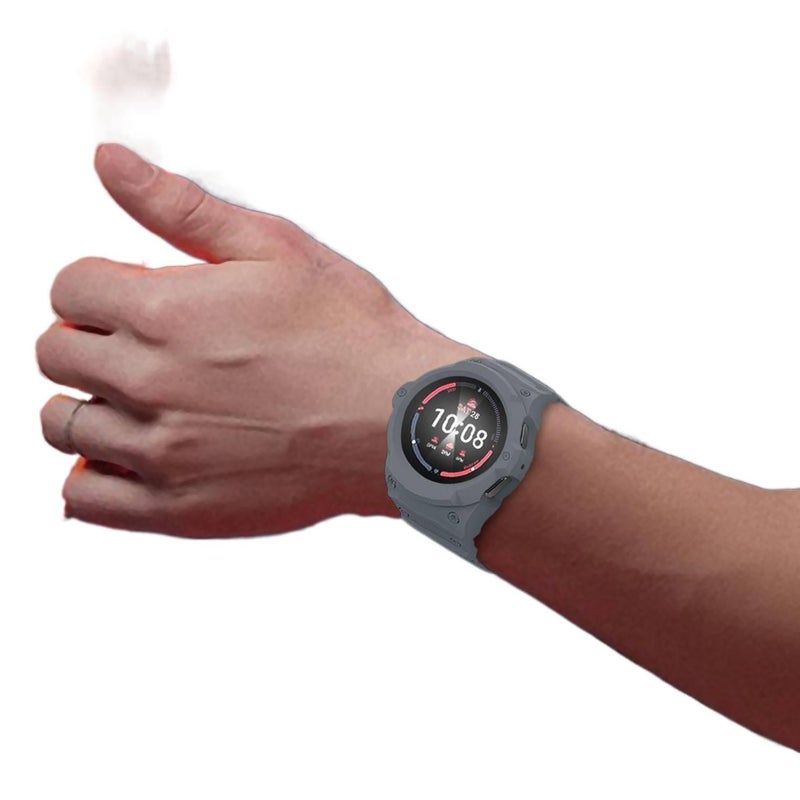 Gray Smartwatch Band Compatible with Samsung Galaxy Watch with Adjustable Fit Replacement Strap for Daily Wear - Image 4