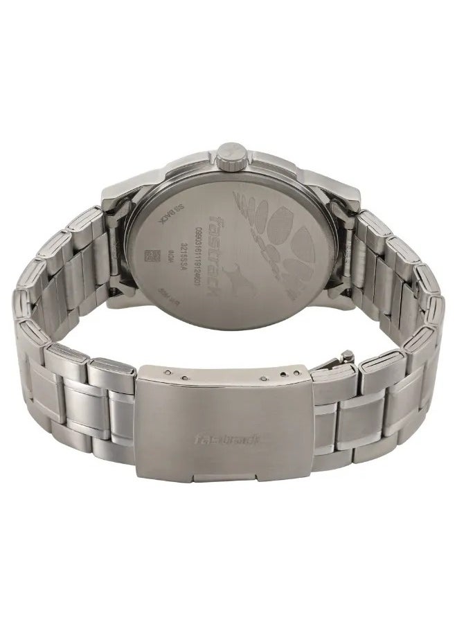 fastrack Men's Analog Round Shape Stainless Steel Wrist Watch - 3215SM03 - 49.4 Mm  - Image 5