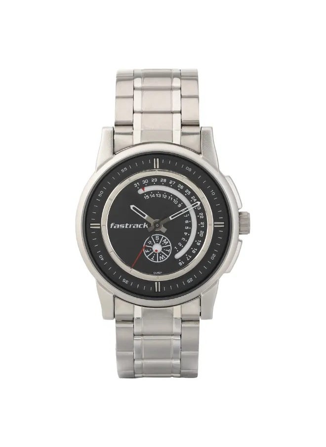 fastrack Men's Analog Round Shape Stainless Steel Wrist Watch - 3215SM03 - 49.4 Mm  - Image 2