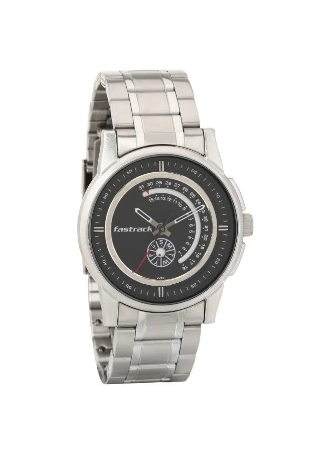 fastrack Men's Analog Round Shape Stainless Steel Wrist Watch - 3215SM03 - 49.4 Mm  - Image 1