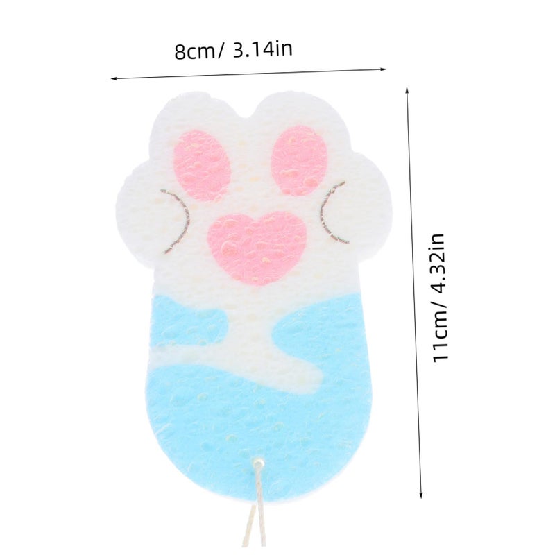 Reusable Cat Paw Kitchen Sponges 4 Pack Strong Absorption Gentle Cleaning Dish Scrubbers - Image 3