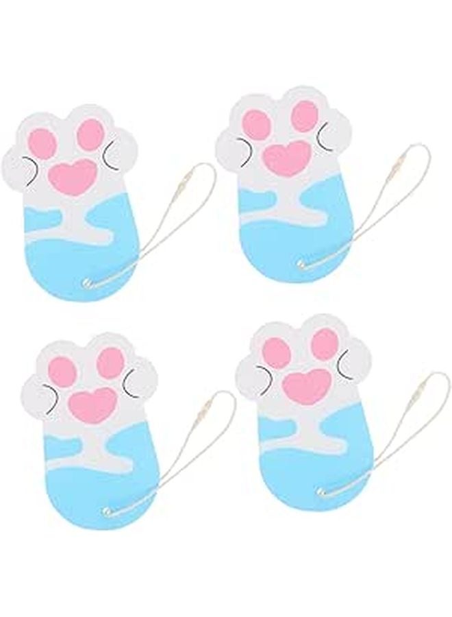 Reusable Cat Paw Kitchen Sponges 4 Pack Strong Absorption Gentle Cleaning Dish Scrubbers - Image 1