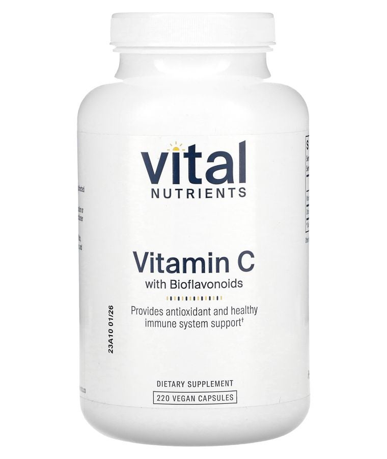 Vital Nutrients Vitamin C With Bioflavonoids 220 Vegan Capsules