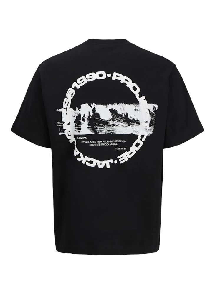 JACK & JONES Plus Size Print Crew Neck T-Shirt