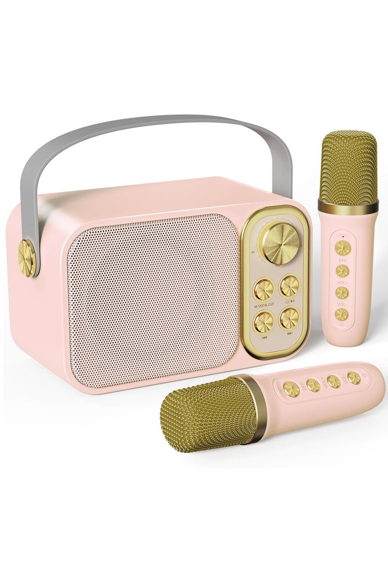 Portable Bluetooth Karaoke Speaker Machine With 2 Wireless Microphones With 7 Voice Modulation - Image 1