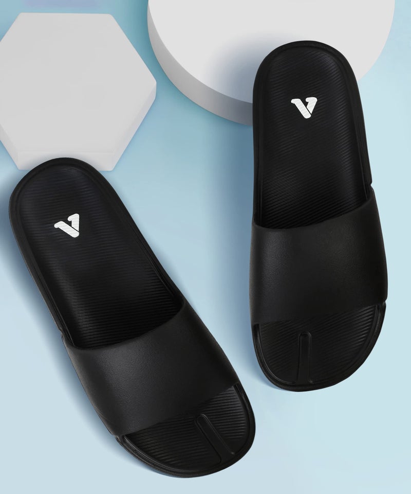 Aqualite Men's Slides Slippers | Slip-On Flat Base Flipflop for Men | Anti-Skid Sole, Lightweight & All-Day Comfort | Casual Home & Outdoor Sandal for Men - Image 2