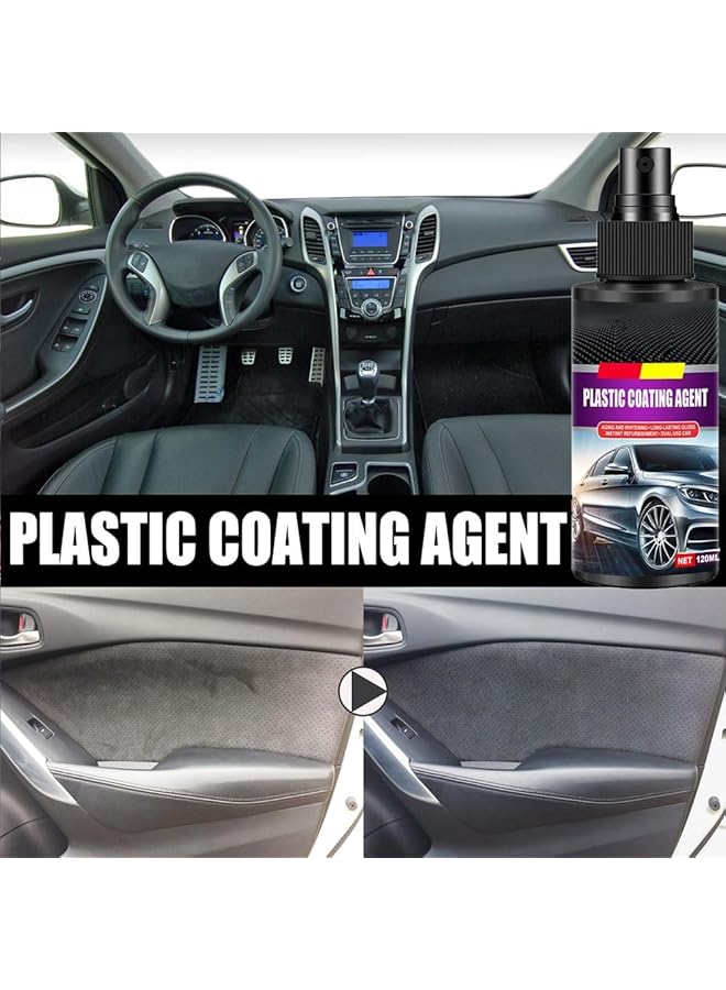 KASTWAVE Professional Car Interior Leather And Plastic Coating Agent, Leather Cleaner For Car Interior, Leather Cleaner And Conditioner For Car Interior, Plastic Leather Restorer, Car Refurbishment Clean Agent - Image 5
