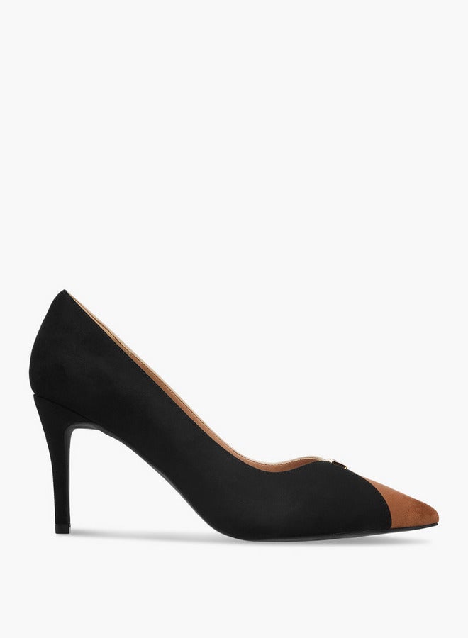 ELLE Women's Colorblock Slip-On Pumps with Stiletto Heels - Image 1