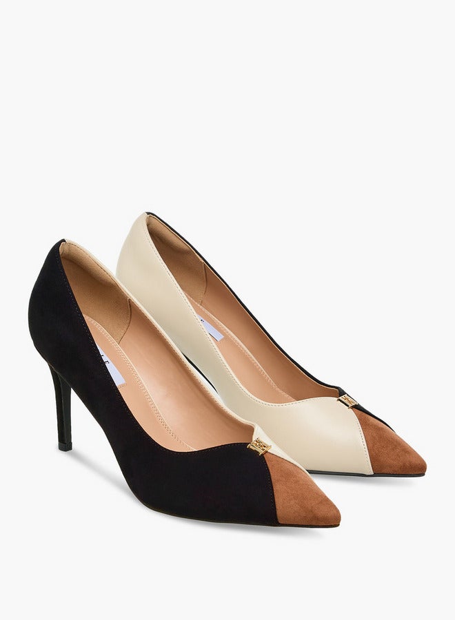 ELLE Women's Colorblock Slip-On Pumps with Stiletto Heels - Image 3