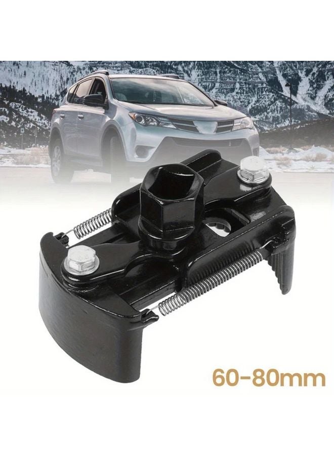 Black Universal Adjustable Oil Filter Wrench Set 60mm To 80mm Removal Tool - Image 1